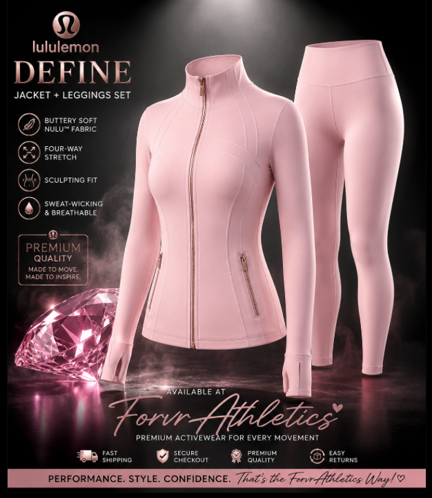 ✨ The Gold Collection-✨ Define Jacket + Legging Set (2-Piece) – Gold Zipper Edition ✨
