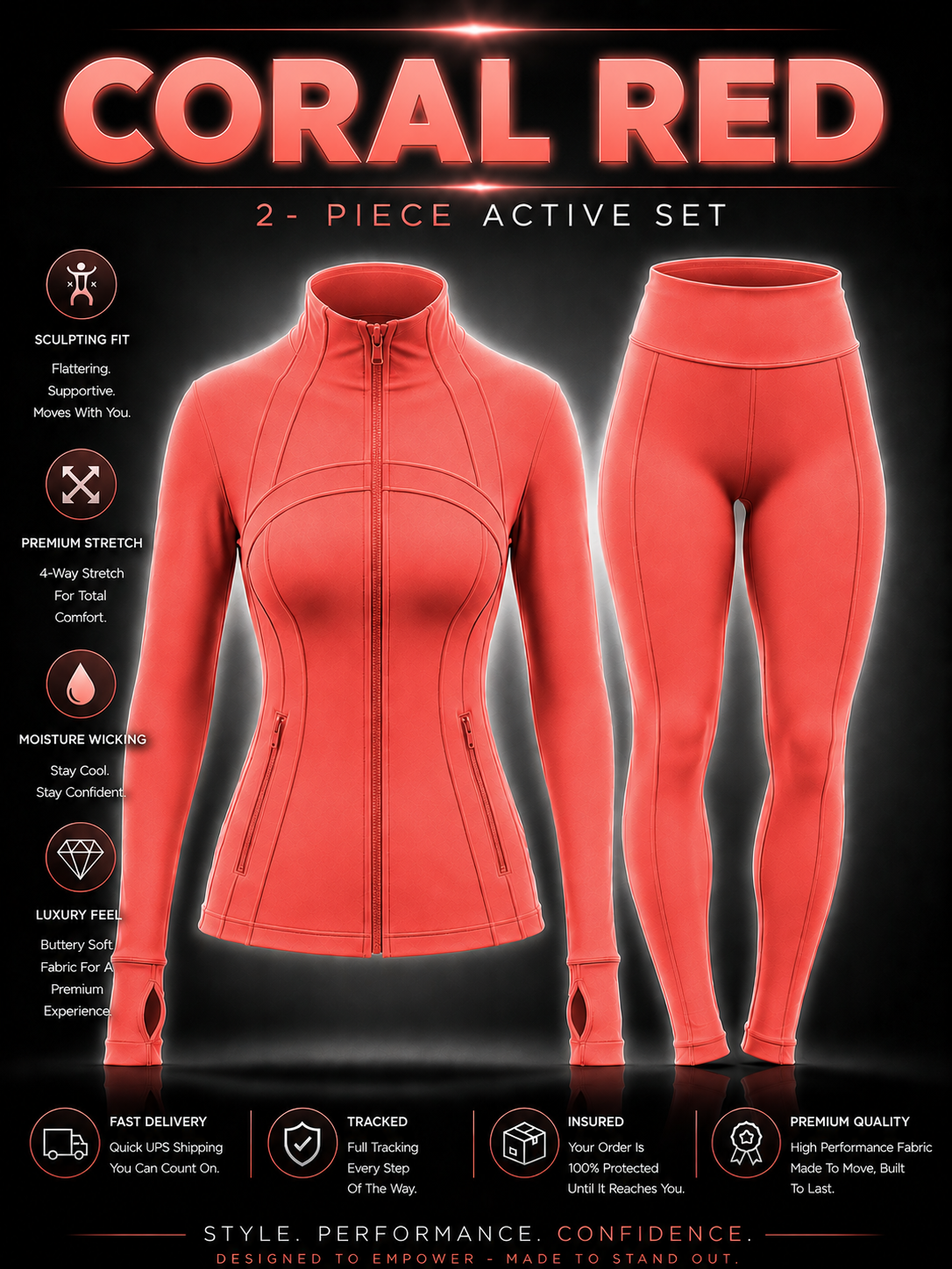 ✨ The Standard Collection-✨ Define Jacket + Legging Set (2-Piece) – Standard Zipper Edition ✨