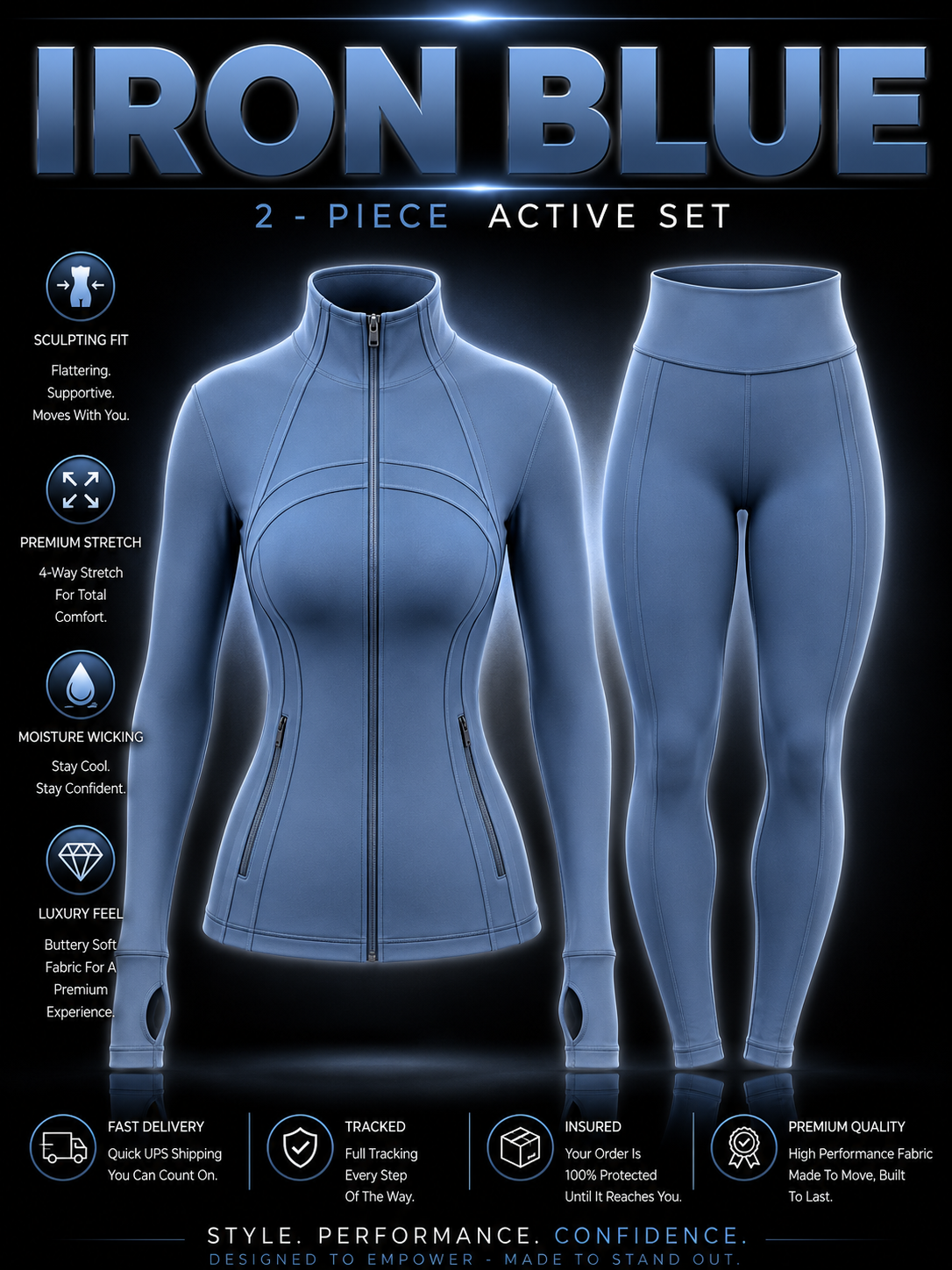 ✨ The Standard Collection-✨ Define Jacket + Legging Set (2-Piece) – Standard Zipper Edition ✨