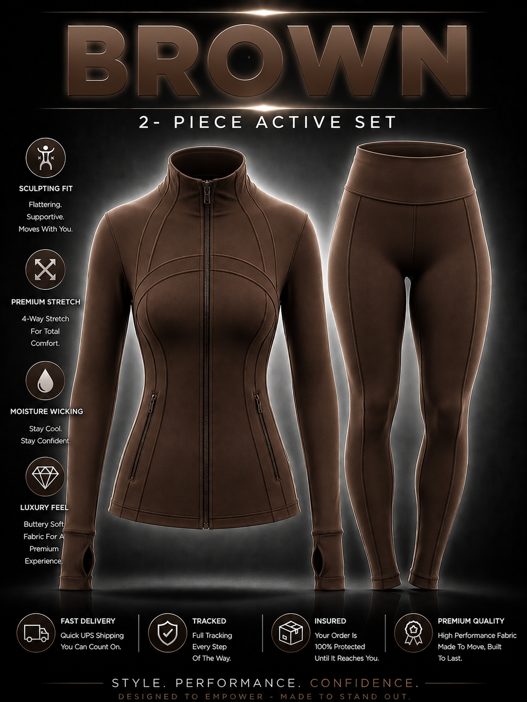 ✨ The Standard Collection-✨ Define Jacket + Legging Set (2-Piece) – Standard Zipper Edition ✨
