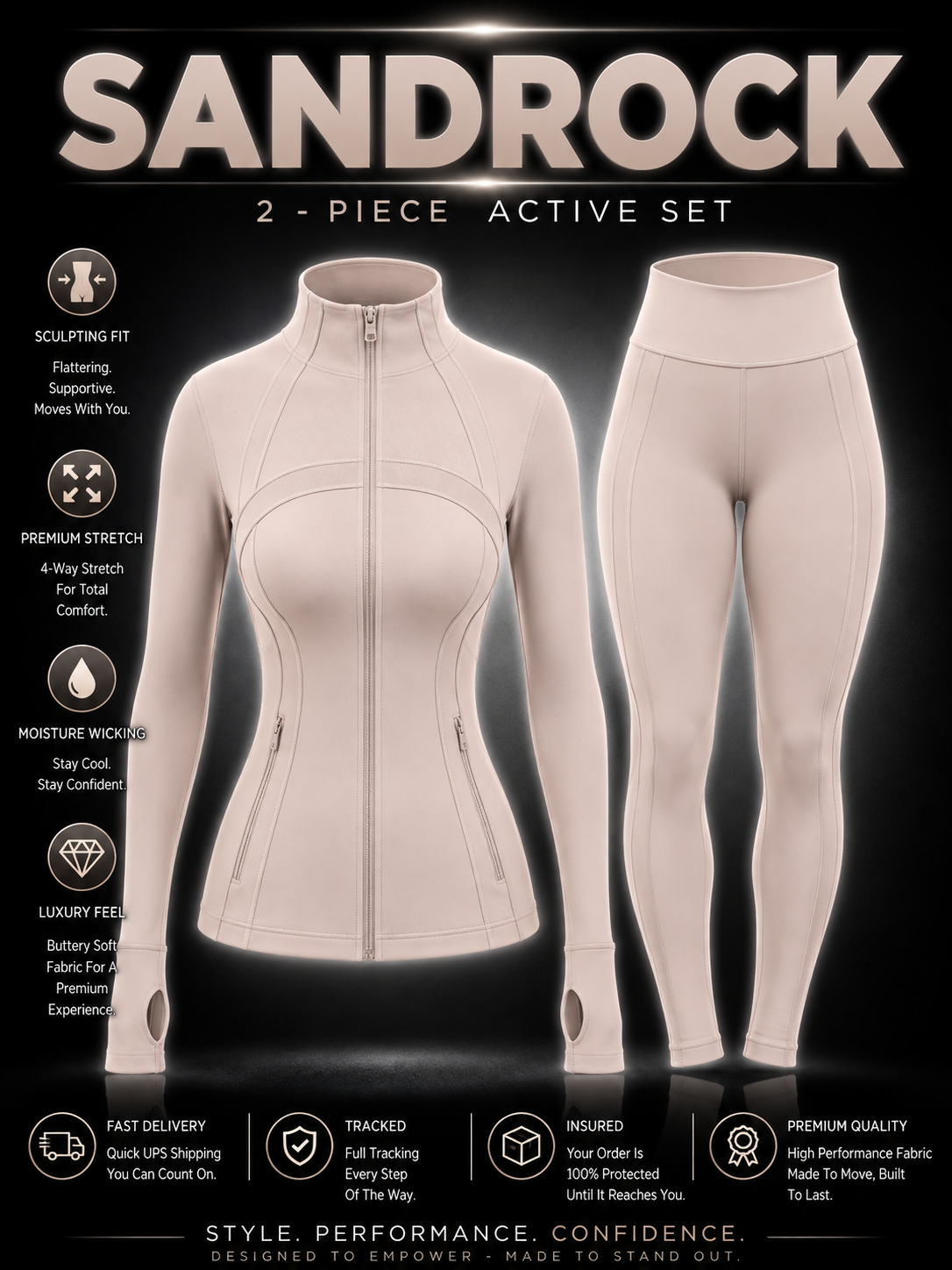 ✨ The Standard Collection-✨ Define Jacket + Legging Set (2-Piece) – Standard Zipper Edition ✨