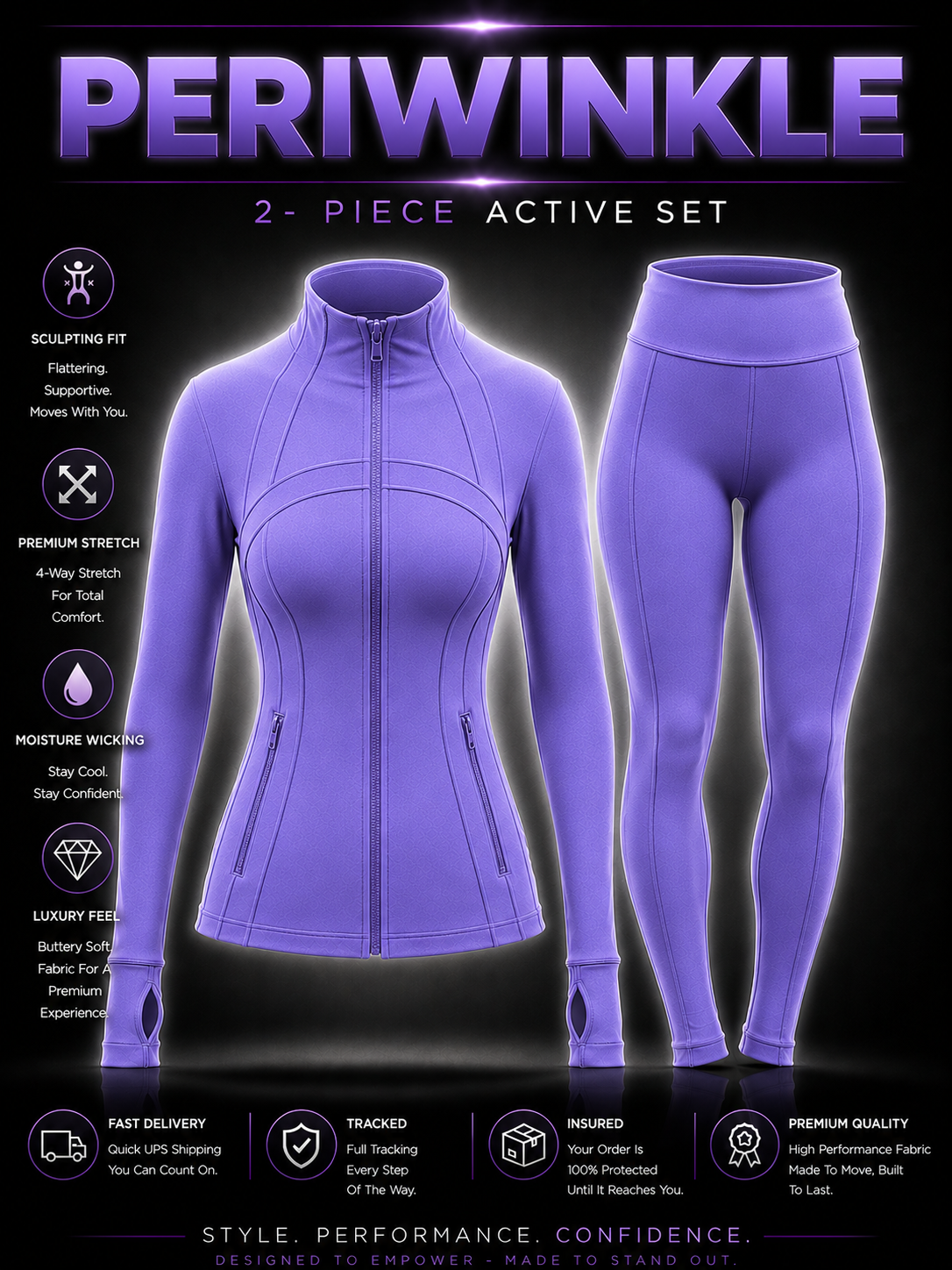 ✨ The Standard Collection-✨ Define Jacket + Legging Set (2-Piece) – Standard Zipper Edition ✨