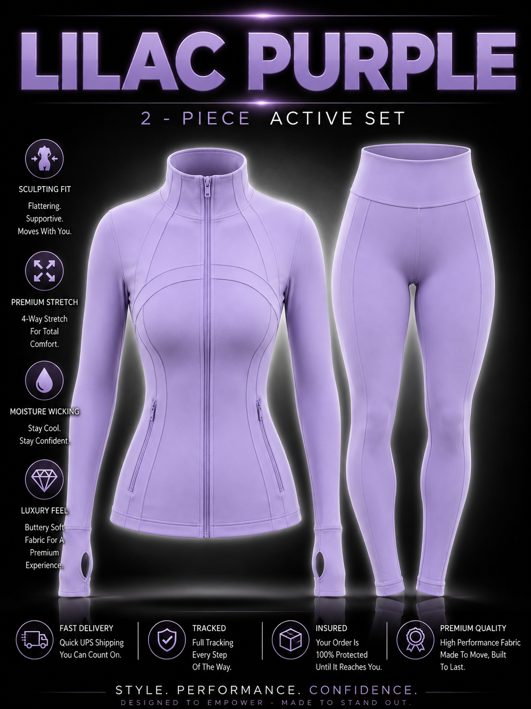 ✨ The Standard Collection-✨ Define Jacket + Legging Set (2-Piece) – Standard Zipper Edition ✨