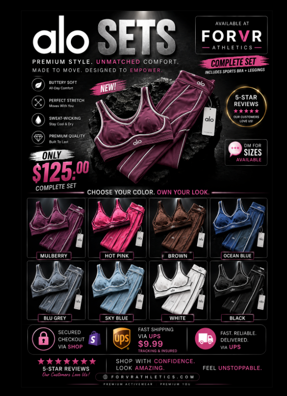 🔥ALO- Airlift Line Up Bra & Leggings Set🔥