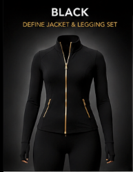✨ The Gold Collection-✨ Define Jacket + Legging Set (2-Piece) – Gold Zipper Edition ✨