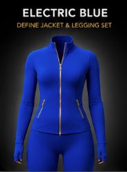 ✨ The Gold Collection-✨ Define Jacket + Legging Set (2-Piece) – Gold Zipper Edition ✨