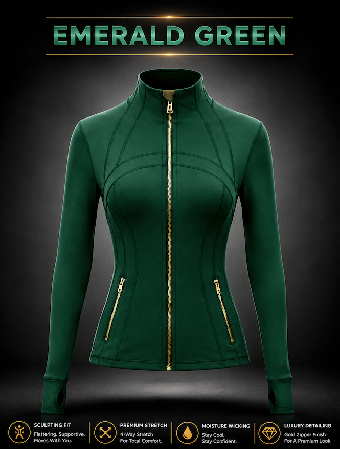 ✨ The Gold Collection-✨ Define Jacket + Legging Set (2-Piece) – Gold Zipper Edition ✨