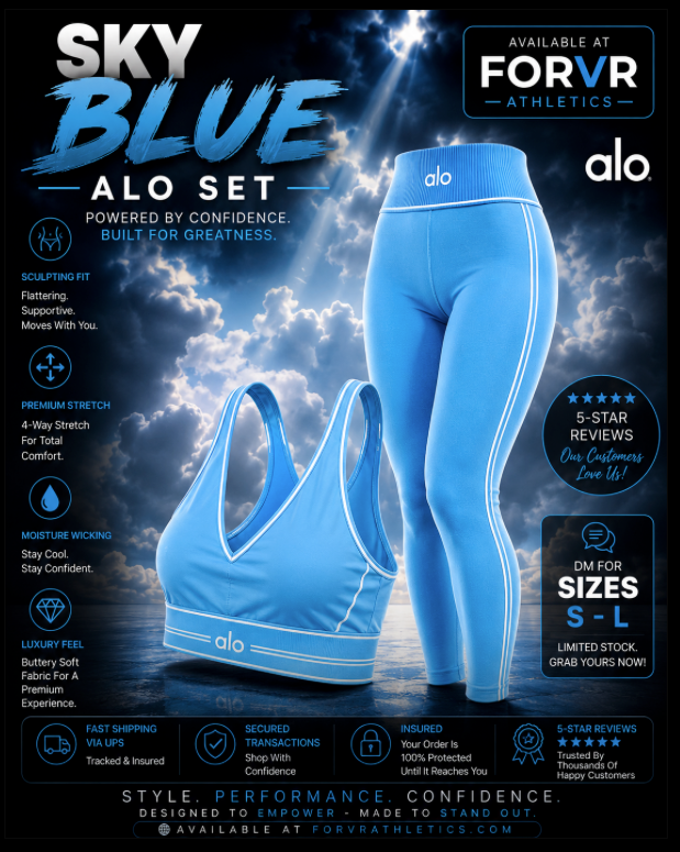 🔥ALO- Airlift Line Up Bra & Leggings Set🔥