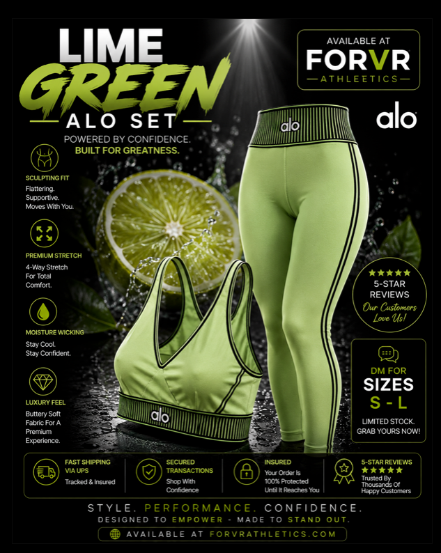 🔥ALO- Airlift Line Up Bra & Leggings Set🔥